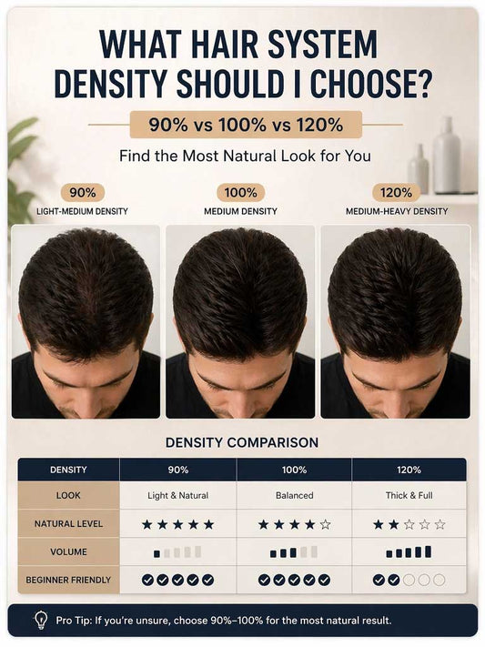 What Hair System Density Should I Choose? (90% vs 100% vs 120%)
