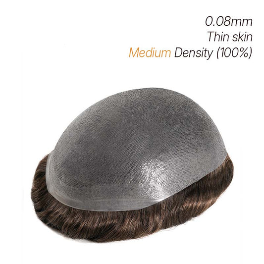 [Hot Sale]ENSO 0.08mm Skin Hair System – V-Loop Hairline | Medium Density