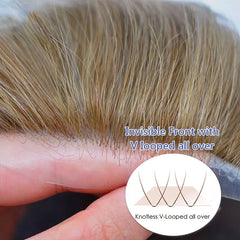 ENSO 0.03mm Ultra-Thin Skin V-Loop Medium Density Hair System